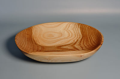 AestheticAccent™ Carpathian Elm Oval Wooden Plate