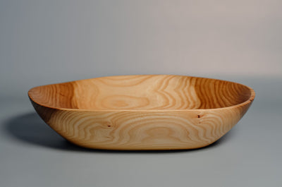 AestheticAccent™ Carpathian Elm Oval Wooden Plate