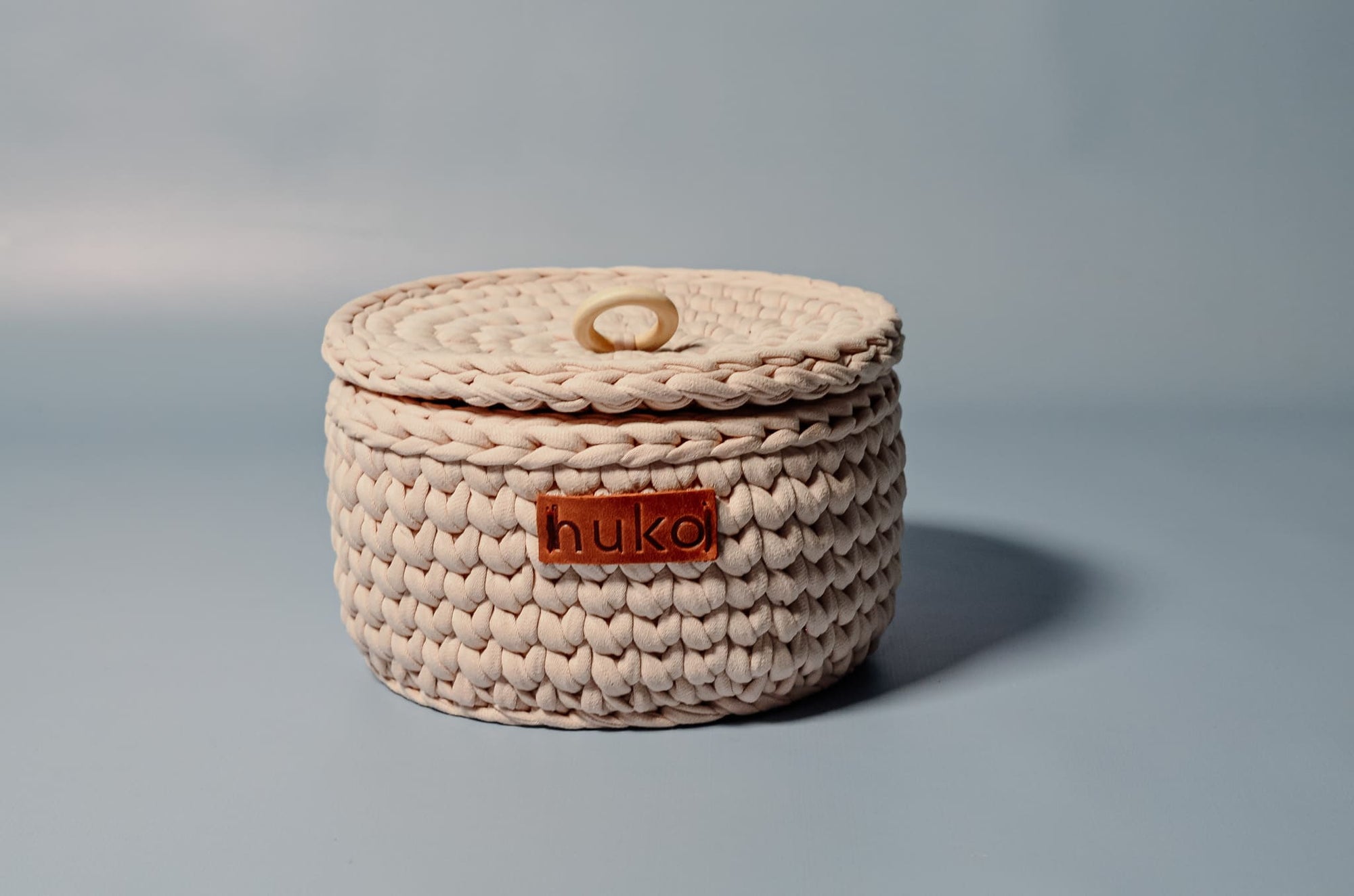 AestheticAccent™ Round Knitted Organizer With Lid