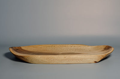 AestheticAccent™ Ukrainian Walnut Oval Wooden Plate