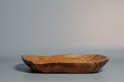 AestheticAccent™ Canadian Walnut Oval Wooden Plate