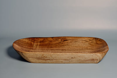 AestheticAccent™ Canadian Walnut Oval Wooden Plate