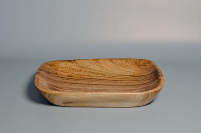 AestheticAccent™ Ukrainian Walnut Rectangular Wooden Plate