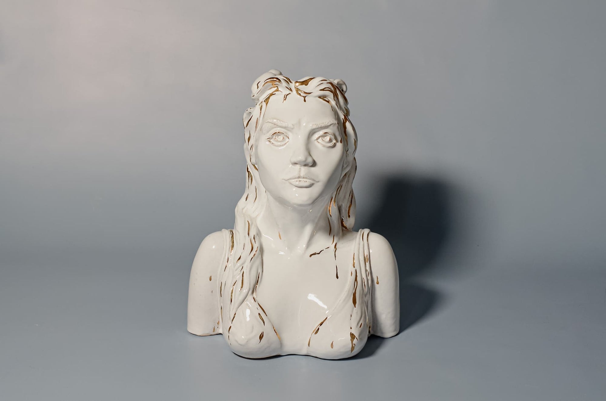 AestheticAccent™ Ceramic Vase Female Bust